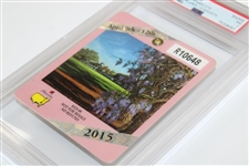 2015 Masters Tournament Series Badge #R10648 PSA Graded NM 7 #75338091