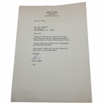 Gary Player Signed 1978 Typed Letter to Lee Lamberts - July 10th JSA ALOA