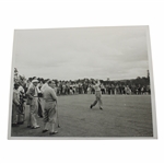 Bobby Jones Tees Off with Gene Sarazen & Cliff Roberts Watching Press Photo