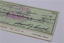 Sam Snead Signed 1974 Personal Check to the IRS for $28,679 JSA ALOA
