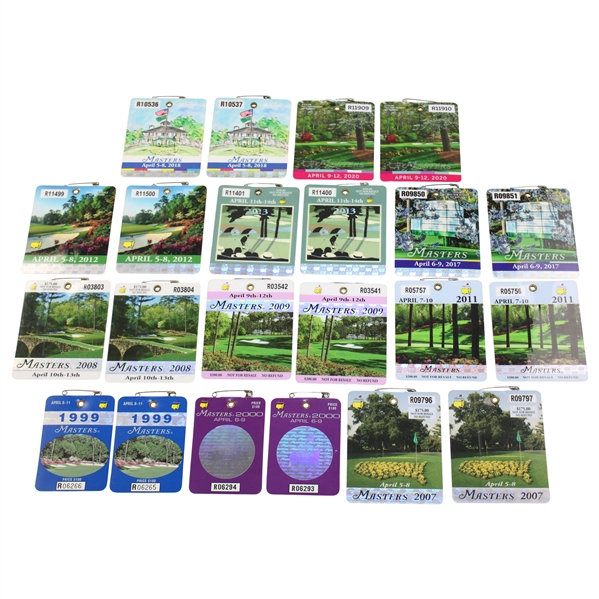 Eleven (11) Pairs of Masters SERIES Badges - 1999-00, 2007-09, 2011-13, 2017-18 & 2020