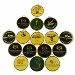 Sixteen (16) Metal Bag Tags - Broadmoor, Torrey Pines, Champions GC, The Breakers & more
