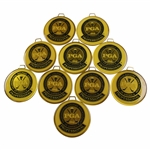 Ten (10) Metal Bag Tags - Professional Golfers Association of America 1916 Professional