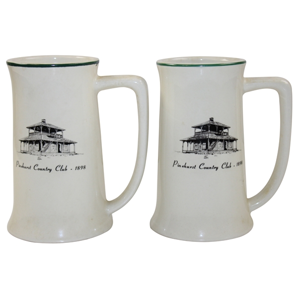 Classic Pinehurst Golf Club/Country Club 1898 Ceramic Buntingware Steins
