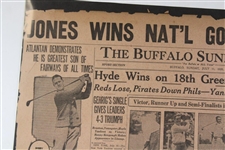 1926 'Jones Wins Nat'l Golf Title' The Buffalo Sunday Times Newspaper Page - July 11th
