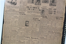 1926 'Jones Wins Nat'l Golf Title' The Buffalo Sunday Times Newspaper Page - July 11th