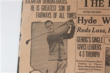 1926 'Jones Wins Nat'l Golf Title' The Buffalo Sunday Times Newspaper Page - July 11th