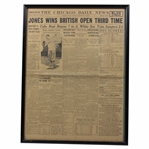 1930 Jones Wins British Open Third Time The Chicago Daily News Newspaper Page - June 20th