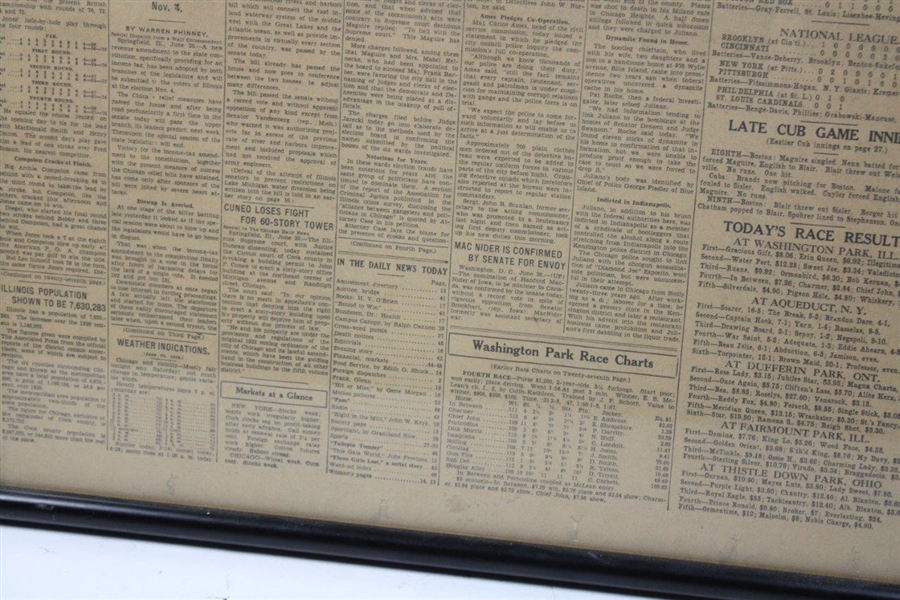 1930 'Jones Wins British Open Third Time' The Chicago Daily News Newspaper Page - June 20th