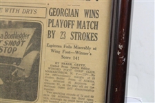 1929 'Jones Easy Victor In National Open' The Sioux City Tribune Newspaper Page - July 1st
