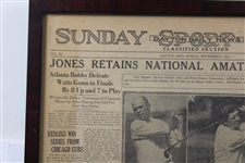 1925 'Jones Retains National Amateur Golf Title' Dayton Daily News Newspaper Page - September 6th