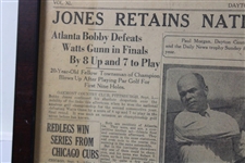 1925 'Jones Retains National Amateur Golf Title' Dayton Daily News Newspaper Page - September 6th