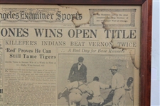 1923 'Bobby Jones Wins Open Title' Los Angeles Examiner Sports Newspaper Page - July 16th