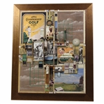 Open Championship Golf Motif Mixed Media 3-D Assemblage