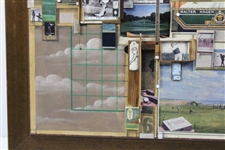 Open Championship Golf Motif Mixed Media 3-D Assemblage