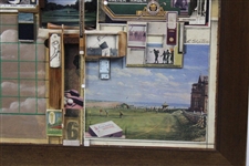 Open Championship Golf Motif Mixed Media 3-D Assemblage