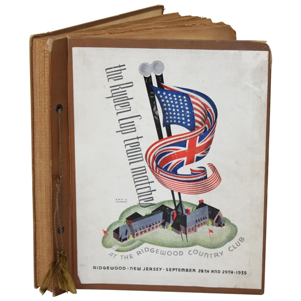 1935 The Ryder Cup at The Ridgewood CC Program/Binder w/Newspaper Clippings & Info