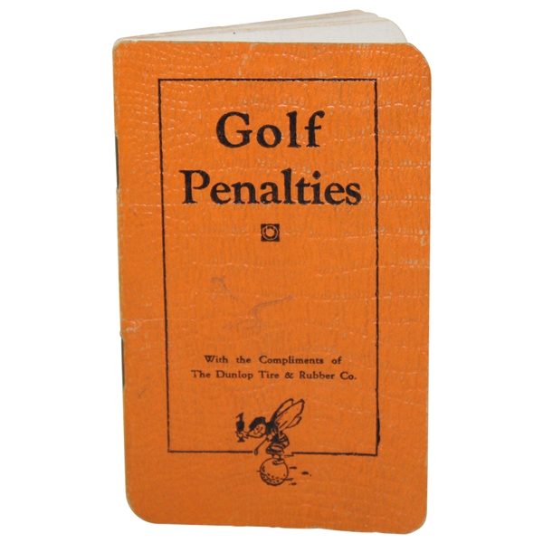 1933 Golf Penalties Booklet - Compliments of Dunlop Tire & Rubber Co.