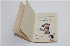 1933 Golf Penalties Booklet - Compliments of Dunlop Tire & Rubber Co.