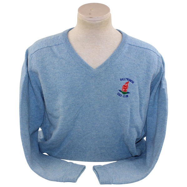 Ballybunion Golf Club Lt Blue The Green Lamb Pure New Wool Sweater - 48" (XXL)