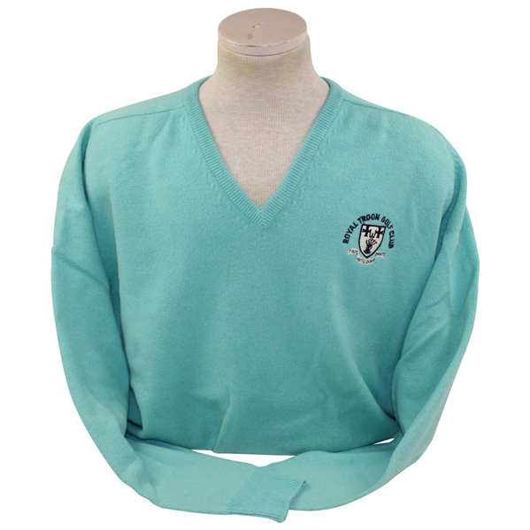Royal Troon Golf Club Aqua Marine Blue/Green Pringle Sweater - 48" (XXL)