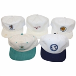 Five (5) Golf Hats - Shoal Creek, Melrose, World Woods, MidPines & Rabat-Morocco
