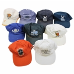 Nine (9) Golf Hats - Valhalla, New Albany, Doral, Geneve, Royal Porthcrawl & others