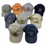Nine (9) US Open Golf Hats - 2004, 2006, 2009, 2010, 2012, 2013, 2016, 2018 & 2020