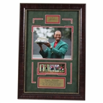 Tiger Woods Grand Slam Champion  Display w/Nameplates, Sequence & Photo - Framed