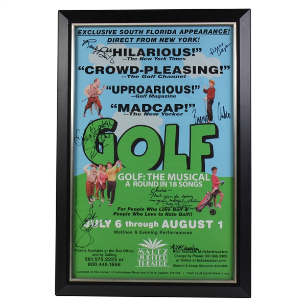 Multi-Signed Golf: The Musical - A Round of 18 Songs Jupiter Theater Advert - Framed