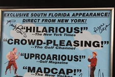 Multi-Signed 'Golf: The Musical - A Round of 18 Songs' Jupiter Theater Advert - Framed