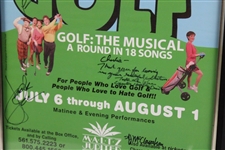 Multi-Signed 'Golf: The Musical - A Round of 18 Songs' Jupiter Theater Advert - Framed