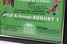 Multi-Signed 'Golf: The Musical - A Round of 18 Songs' Jupiter Theater Advert - Framed