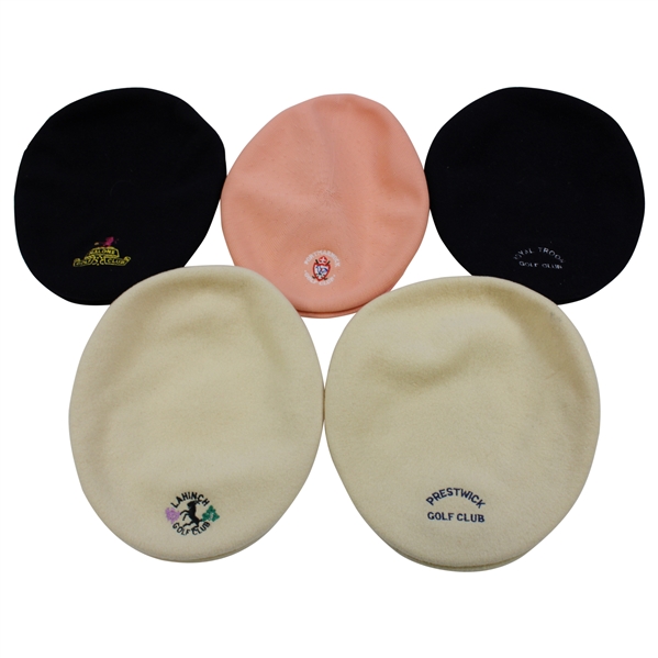 Lahinch GC, Prestwick GC, Royal Troon GC, Malone GC & Portmarnock GC Kangol Caps