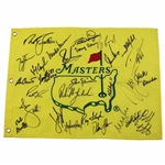 Nicklaus, Mickelson, Sheffler & 25 other Masters Champions Signed Undated Flag JSA ALOA