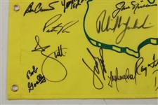Nicklaus, Mickelson, Sheffler & 25 other Masters Champions Signed Undated Flag JSA ALOA