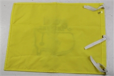 Hideki Matsuyama & Caddy Shota Hayafuji Signed 2021 Masters Embroidered Flag JSA ALOA