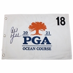 Phil Mickelson Signed 2021 PGA Championship at Kiawah White Embroidered Flag JSA ALOA