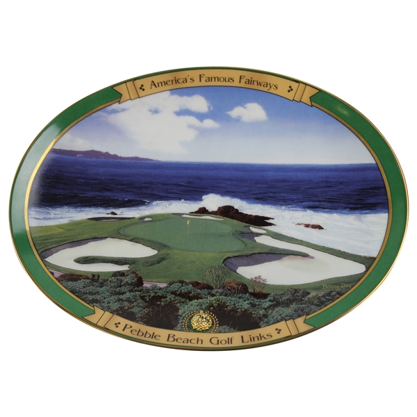 1995 Pebble Beach Golf Links Ltd Ed The 7th at Pebble Beach Americas Famous Fairways Plate