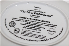 1995 Pebble Beach Golf Links Ltd Ed 'The 7th at Pebble Beach' America's Famous Fairways Plate