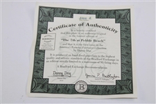 1995 Pebble Beach Golf Links Ltd Ed 'The 7th at Pebble Beach' America's Famous Fairways Plate