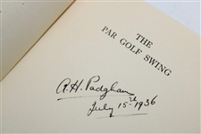 Alfred 'A.H.' Padgham Signed 1936 'The Par Golf Swing' Book JSA ALOA