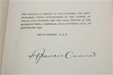 Francis Ouimet Signed 1932 'A Game Of Golf' Ltd Ed Book - #466/550 JSA ALOA