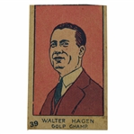 1926 W512 Walter Hagen Golf Champ 39 Hand Cut Rookie Card