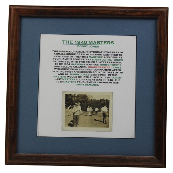 c.1940 Bobby Jones & Horton Smith at Masters Tournament Original Photo