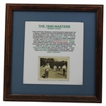 c.1940 Bobby Jones & Horton Smith at Masters Tournament Original Photo