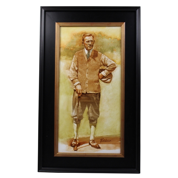 Original Jock Hutchinson Oil Painting by Artist Robert Fletcher - Framed