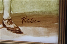 Original Jock Hutchinson Oil Painting by Artist Robert Fletcher - Framed