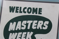 Circa 1950-60's 'Welcome Masters Week In Augusta' Broadside - Framed