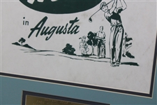 Circa 1950-60's 'Welcome Masters Week In Augusta' Broadside - Framed